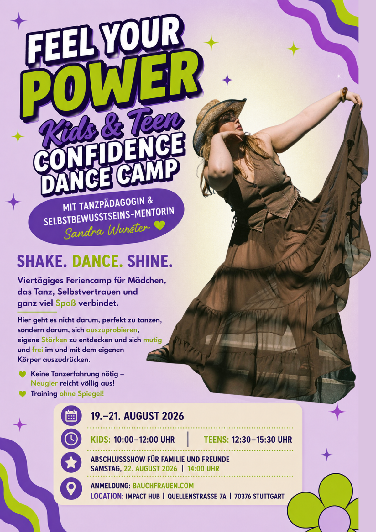 FEEL YOUR POWER – Kids & Teen Confidence Dance Camp 19-22. August 2026