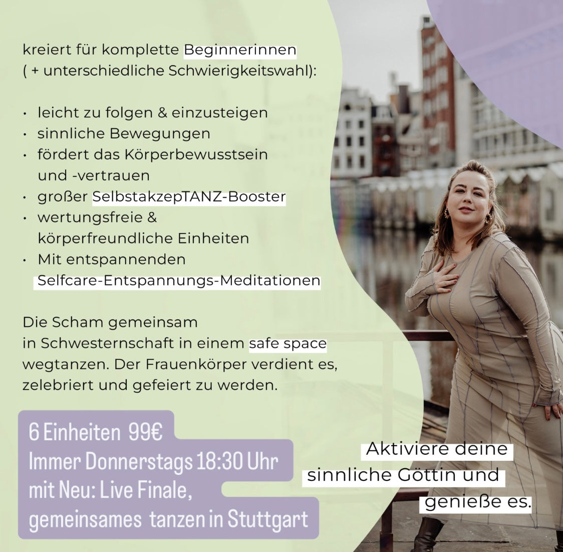 Im Oktober: Abend-Termine; LOVE &amp; SHAKE YOUR BELLY ➡️ Dein 6-Wochen-Sinnliches-Attitude &amp; TanzErlebnis (Flexibel von zu Hause) + NEU: Live Finale, gemeinsames tanzen in Stuttgart am 23.November 2025
